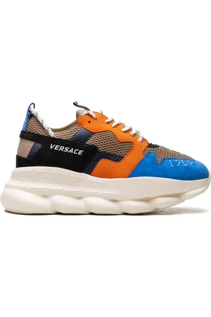 VERSACE Chain Reaction "Beige/Black/Blue/Orange" sneakers