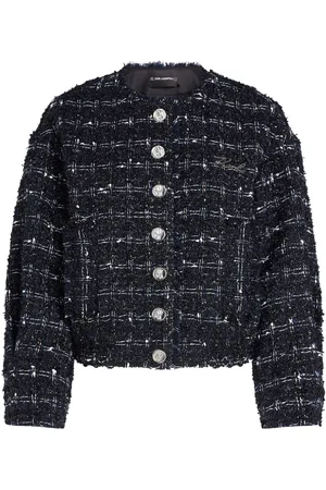 Karl Lagerfeld Essential bouclé bomber jacket