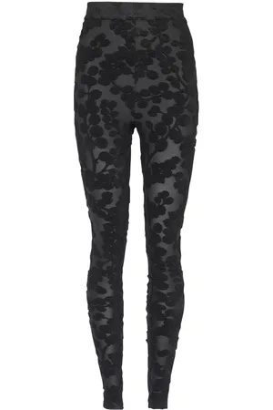 Balmain Floral-embossed leggings