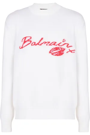 Balmain Kiss-jacquard wool jumper
