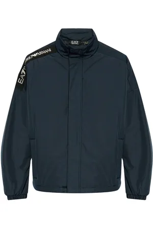EA7 Logo-embellished padded jacket