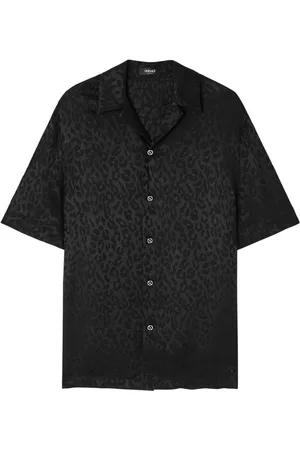 VERSACE Leopard-jacquard shirt
