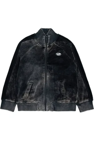 Diesel Logo-patch cotton-blend cardigan
