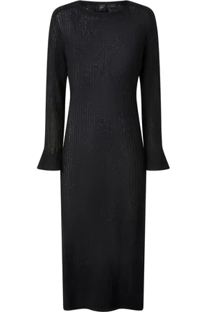 Pinko Ribbed-knit maxi dress
