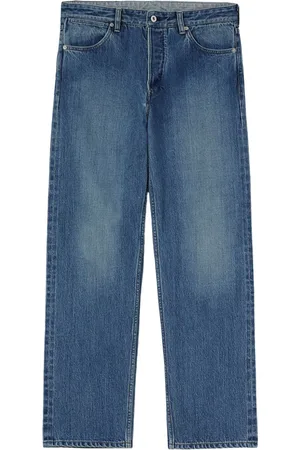 Jil Sander Logo-patch cotton tapered jeans