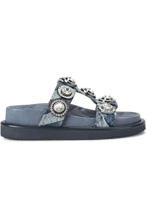 Kurt Geiger Orson Crystal denim sandals