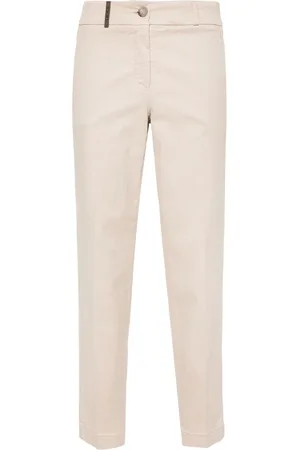 PESERICO SIGN Gabardine tapered trousers