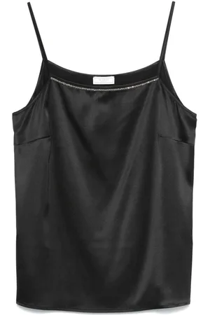 PESERICO SIGN Beaded trim tank top