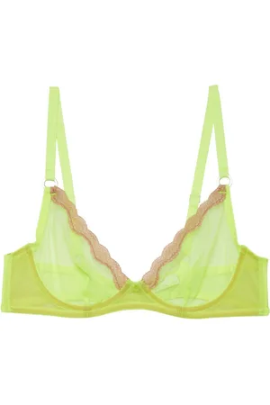 FLEUR DU MAL Sheer tulle demi bra