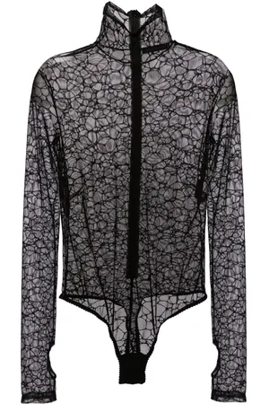 Kiki de Montparnasse Crystalline roll-neck top