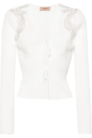 Twin-Set Lace laced-up cardigan