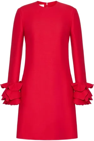 VALENTINO GARAVANI Crepe long sleeve mini dress