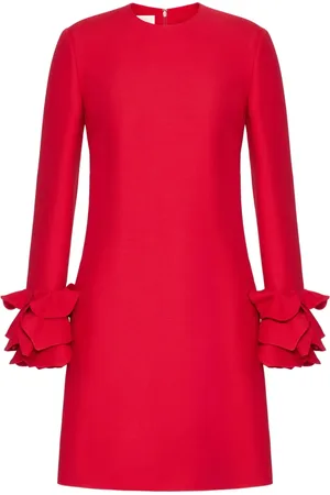 VALENTINO GARAVANI Ruffle-cuffs mini dress