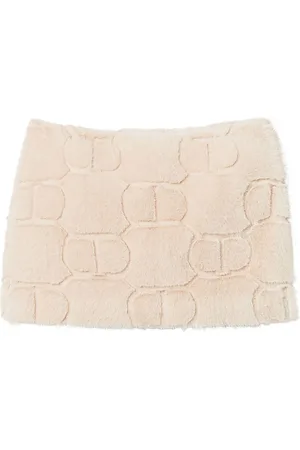 Twin-Set Shearling mini skirt