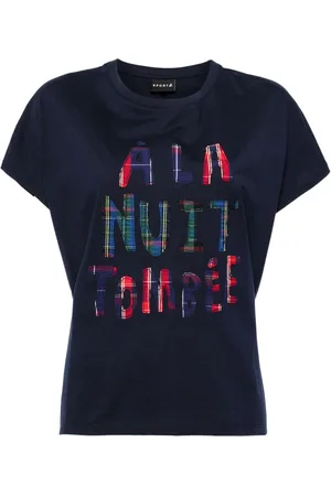 AGNÈS B. Slogan-embroidered T-shirt