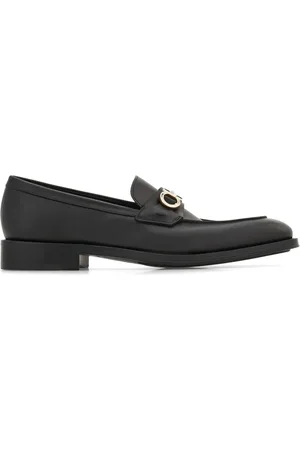 Salvatore Ferragamo Gancini-plaque leather loafers