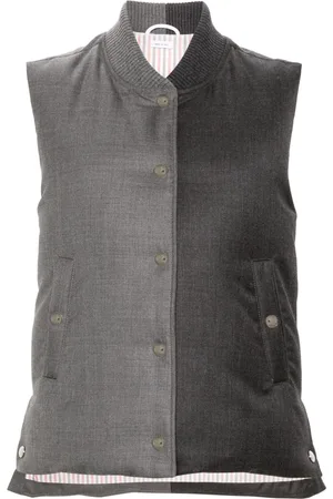 Thom Browne Baseball-collar wool gilet