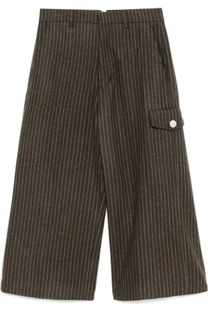 Ami Striped cropped trousers