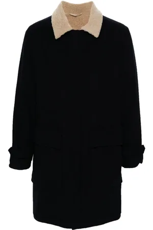 ELEVENTY Shearling-collar coat