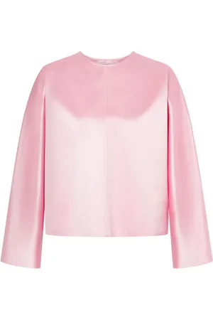 Serafini Pleated long-sleeve blouse