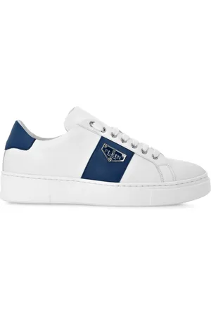 Philipp Plein Logo-plaque leather sneakers