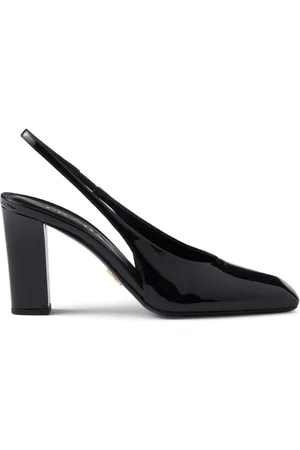 Prada 85mm leather slingback pumps