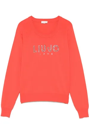 Liu Jo Logo-rhinestone top