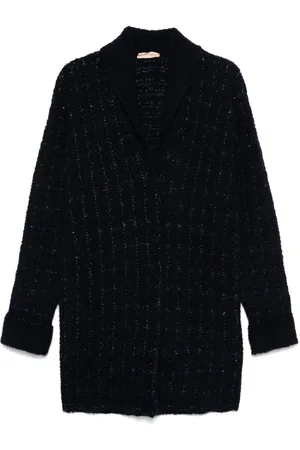 Twin-Set Check-pattern cardi-coat
