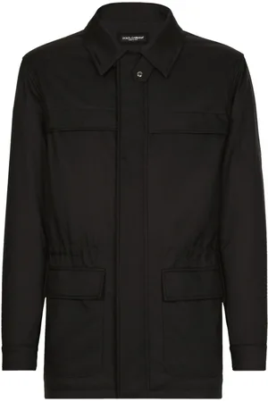 Dolce & Gabbana Logo-patch elasticated-waist coat