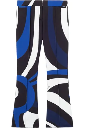 Puccini Marmo-print flared trousers