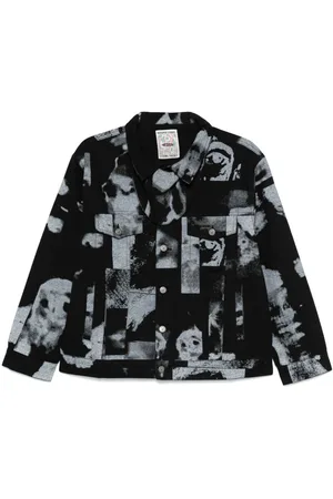KIDSUPER STUDIOS Faces Collage denim jacket