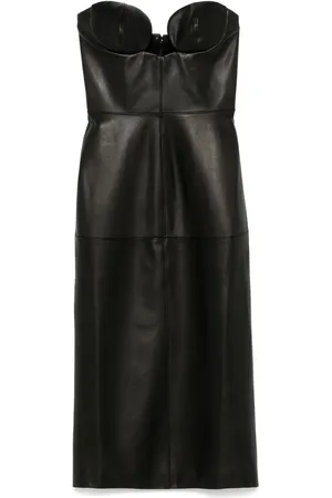 Nensi Dojaka Leather midi dress