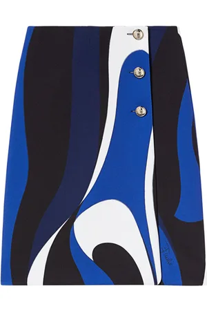 Puccini Abstract-pattern print midi skirt