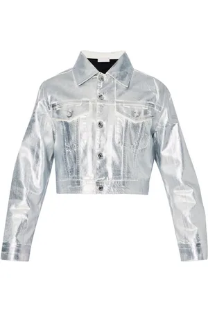 Liu Jo Foiled-finish denim jacket