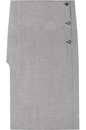 Courrèges Oblique houndstooth midi skirt