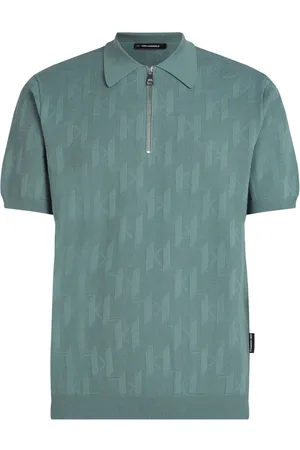 Karl Lagerfeld Monogram-jacquard polo shirt