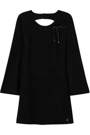 Twin-Set Rhinestone-brooch mini dress