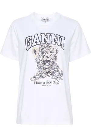 Ganni Leopard jersey T-shirt