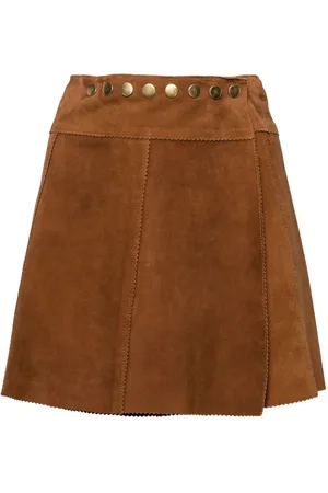 Cynthia Rowley Wrapped suede skirt