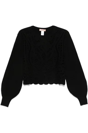 Twin-Set Crochet-panel sweater