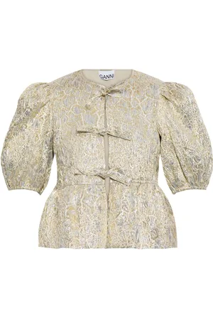 Ganni Lurex thread blouse