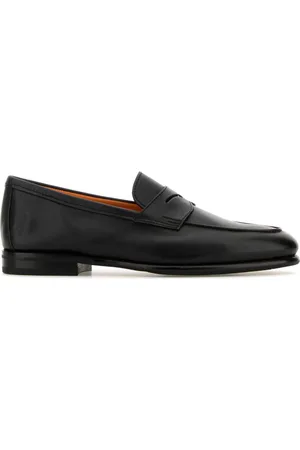 santoni Carlos leather loafers