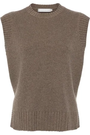 CHRISTOPHER ESBER Cashmere cut away knitted top