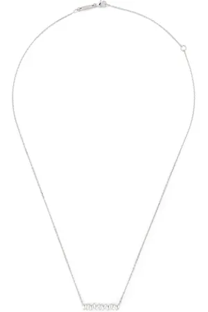 Suzanne Kalan 18kt white gold Bar diamond necklace