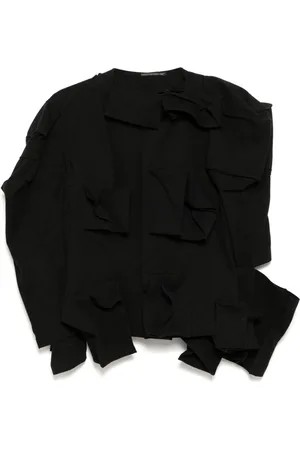 YOHJI YAMAMOTO Twill draped-sleeves jacket