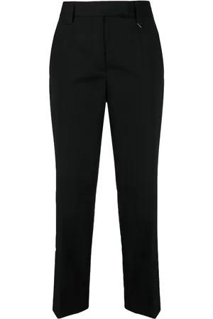 Prada Logo-plaque cropped trousers