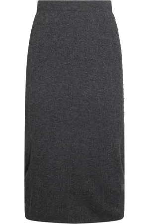 Fabiana Filippi Platinum bubble-stitch midi skirt