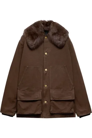Prada Cotton shearling-collar jacket