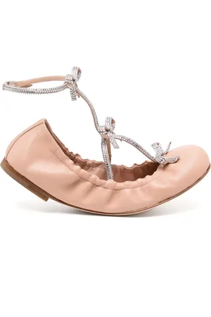 RENE CAOVILLA Caterina leather ballerina shoes