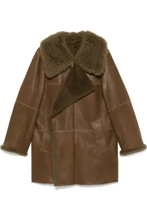 LEMAIRE Asymmetric shearling coat